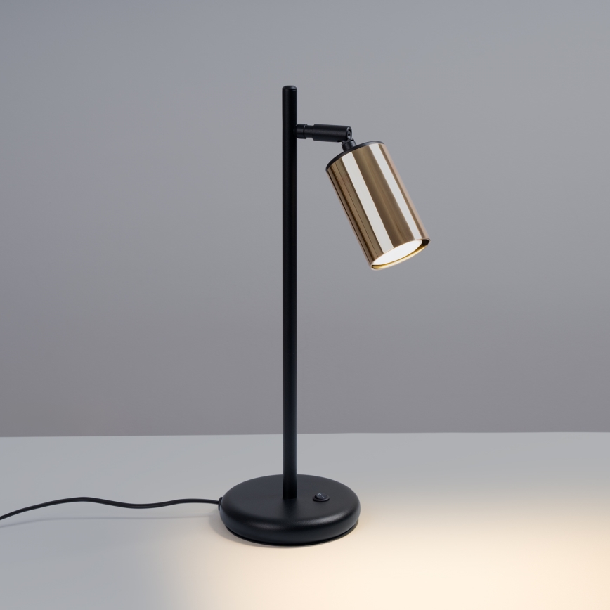 Stolna lampa WINX 1xGU10/10W/230V crna/zlatna