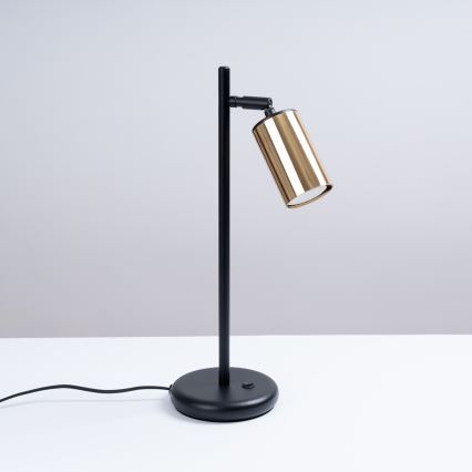 Stolna lampa WINX 1xGU10/10W/230V crna/zlatna