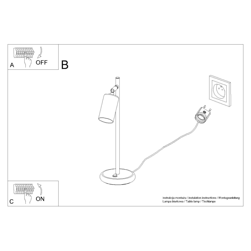 Stolna lampa WINX 1xGU10/10W/230V crna/zlatna