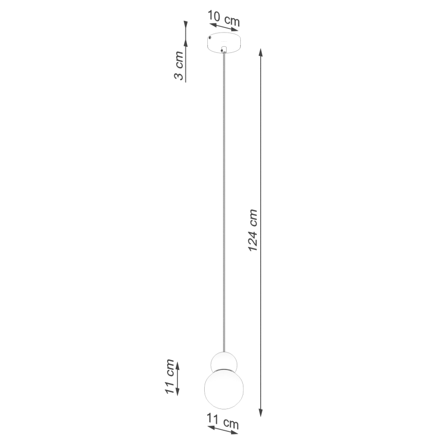 Luster na sajli PEKKA 1xG9/8W/230V bijela