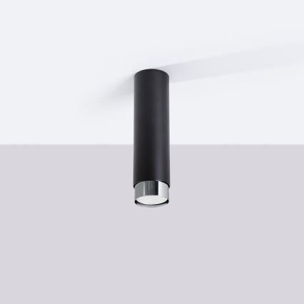 Reflektorska svjetiljka NERO 1xGU10/10W/230V 22,5 cm crna/sjajni krom