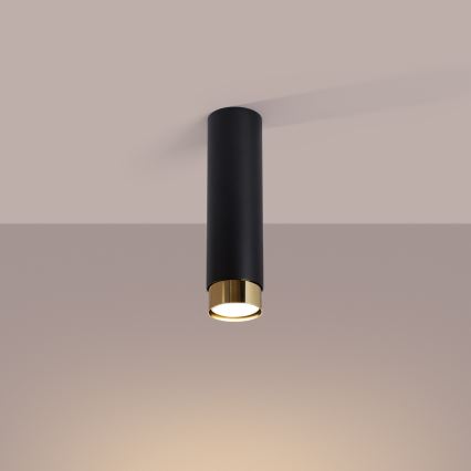 Reflektorska svjetiljka NERO 1xGU10/10W/230V 22,5 cm crna/zlatna