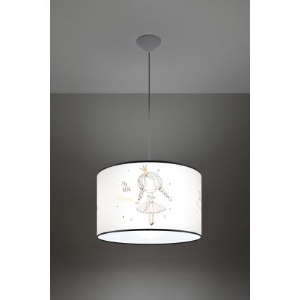 Dječji luster na sajli PRINCESS 1xE27/15W/230V pr. 40 cm princeza
