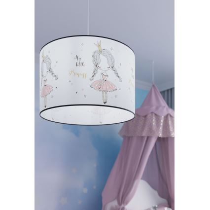 Dječji luster na sajli PRINCESS 1xE27/15W/230V pr. 40 cm princeza