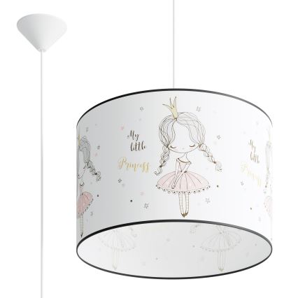 Dječji luster na sajli PRINCESS 1xE27/15W/230V pr. 40 cm princeza