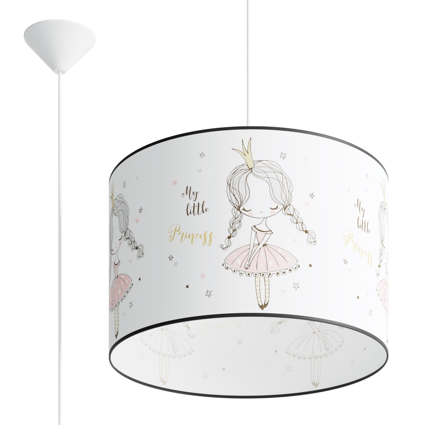 Dječji luster na sajli PRINCESS 1xE27/15W/230V pr. 40 cm princeza
