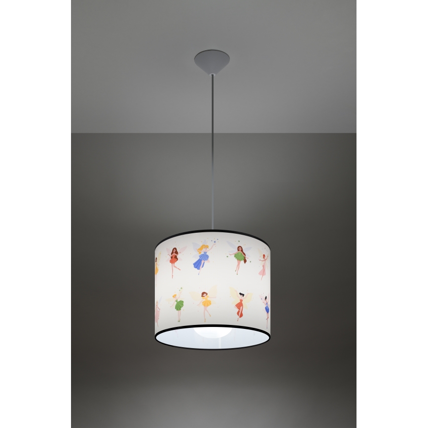Dječji luster na sajli FAIRY 1xE27/15W/230V pr. 30 cm vila