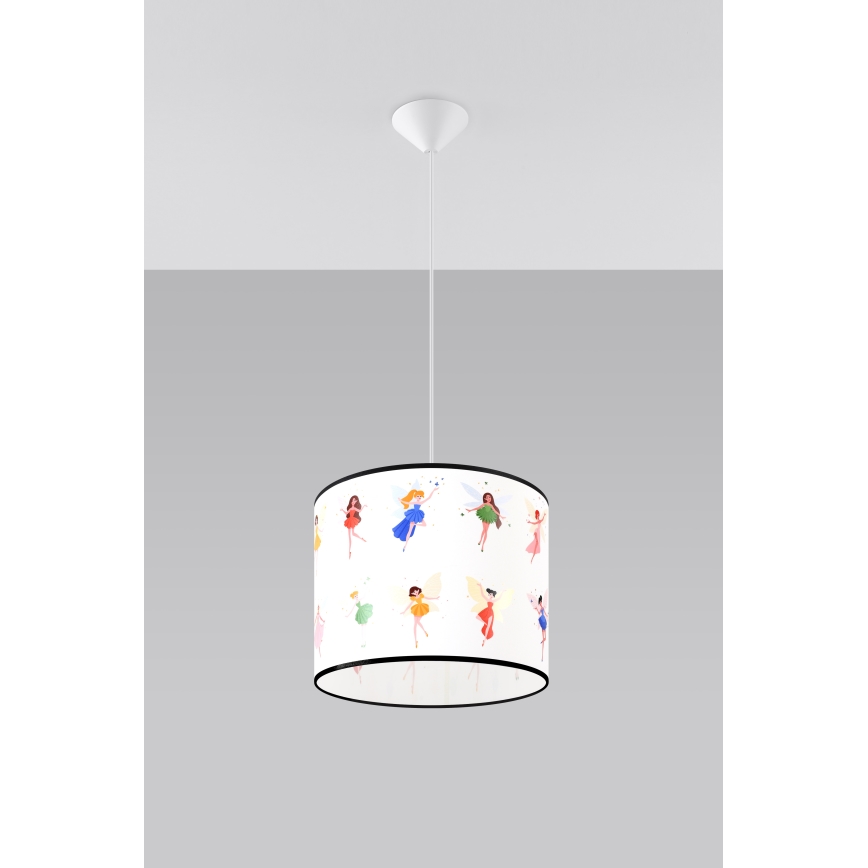 Dječji luster na sajli FAIRY 1xE27/15W/230V pr. 30 cm vila