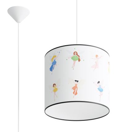 Dječji luster na sajli FAIRY 1xE27/15W/230V pr. 30 cm vila
