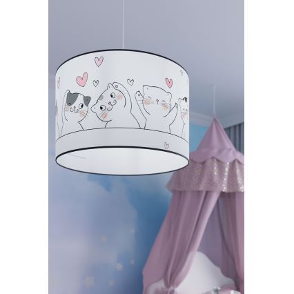 Dječji luster na sajli CAT 1xE27/15W/230V pr. 30 cm mačka