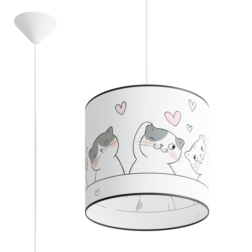 Dječji luster na sajli CAT 1xE27/15W/230V pr. 30 cm mačka
