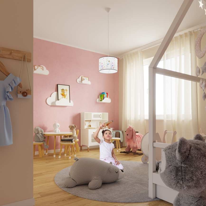 Dječji luster na sajli OWLS 1xE27/15W/230V pr. 40 cm sove