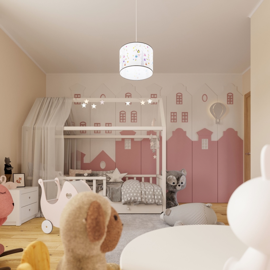 Dječji luster na sajli OWLS 1xE27/15W/230V pr. 40 cm sove