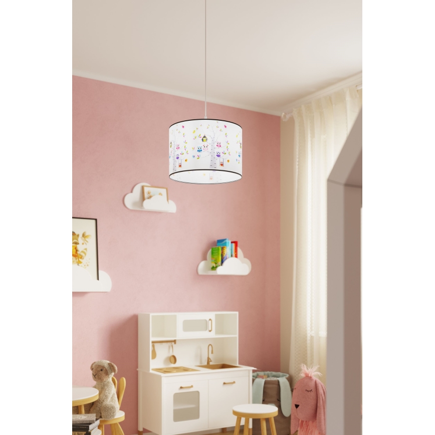 Dječji luster na sajli OWLS 1xE27/15W/230V pr. 40 cm sove