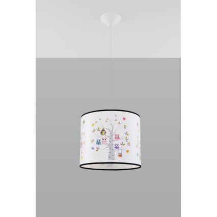 Dječji luster na sajli OWLS 1xE27/15W/230V pr. 40 cm sove