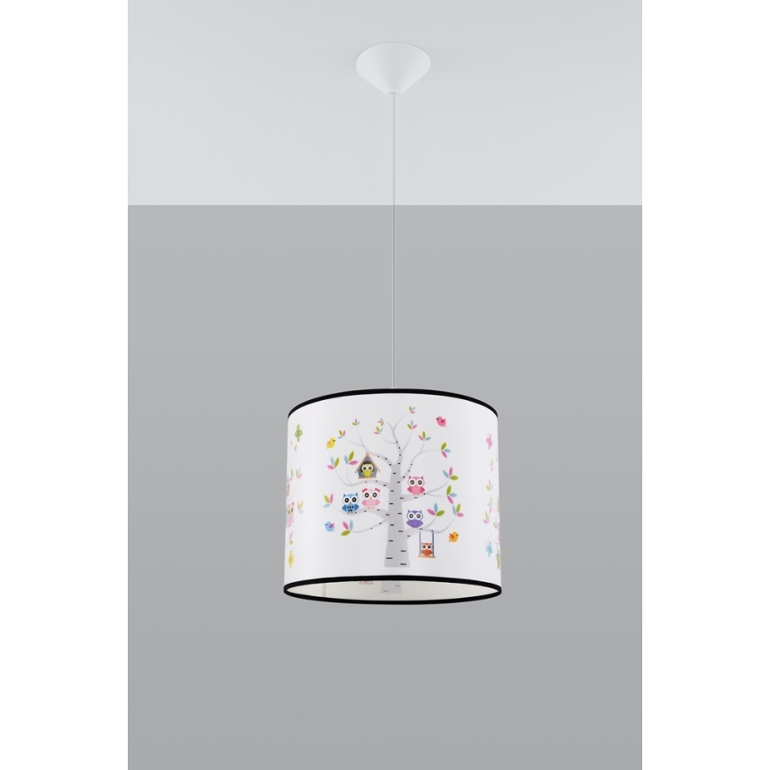 Dječji luster na sajli OWLS 1xE27/15W/230V pr. 40 cm sove