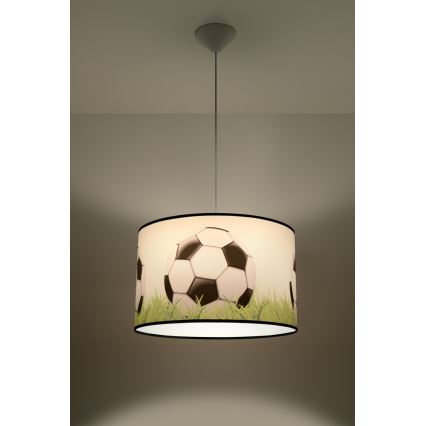 Dječji luster na sajli FOOTBALL 1xE27/15W/230V pr. 40 cm nogomet