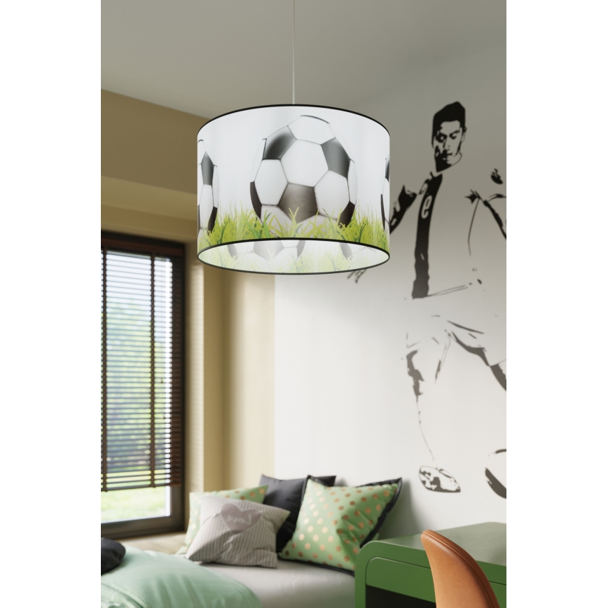 Dječji luster na sajli FOOTBALL 1xE27/15W/230V pr. 40 cm nogomet