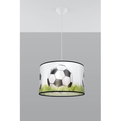 Dječji luster na sajli FOOTBALL 1xE27/15W/230V pr. 40 cm nogomet