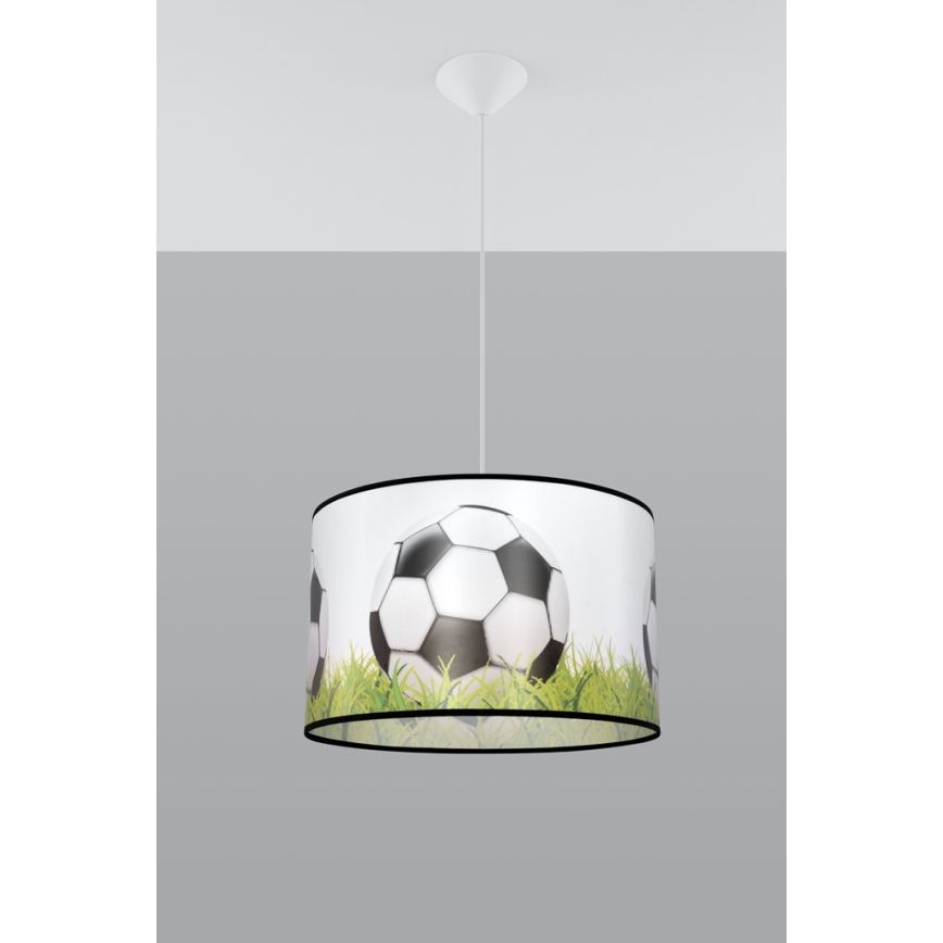 Dječji luster na sajli FOOTBALL 1xE27/15W/230V pr. 40 cm nogomet