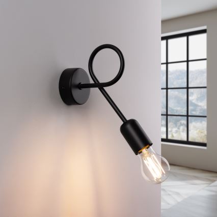 Zidna lampa LOOP 1xE27/15W/230V crna