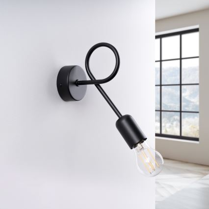 Zidna lampa LOOP 1xE27/15W/230V crna