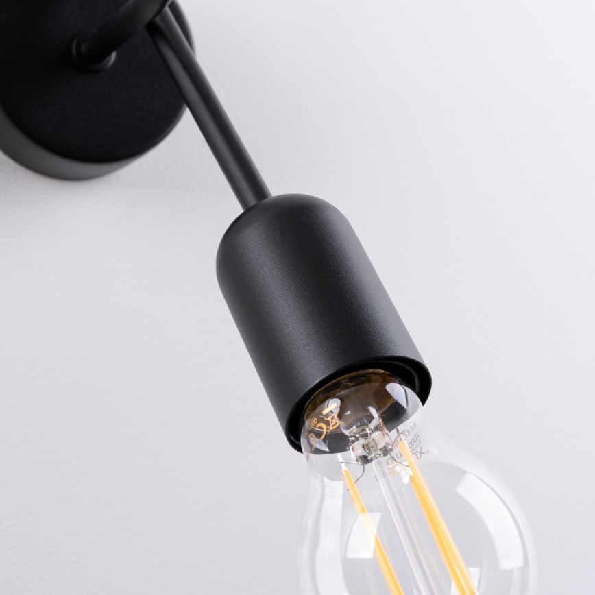 Zidna lampa LOOP 1xE27/15W/230V crna