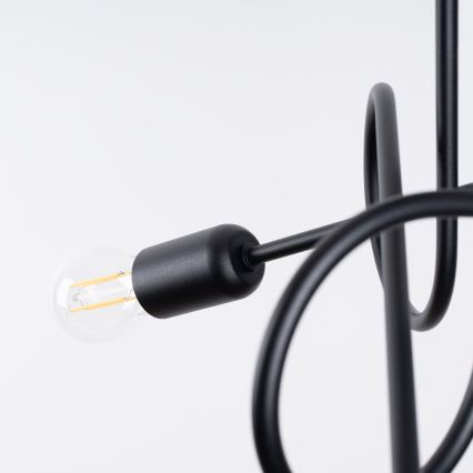 Nadgradni luster LOOP 3xE27/15W/230V crna