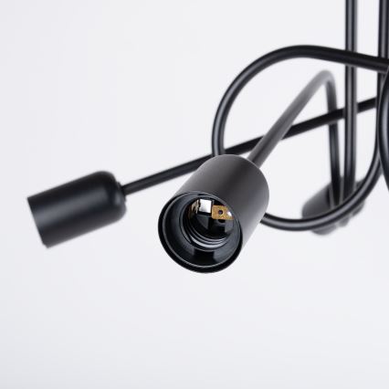 Nadgradni luster LOOP 5xE27/15W/230V crna