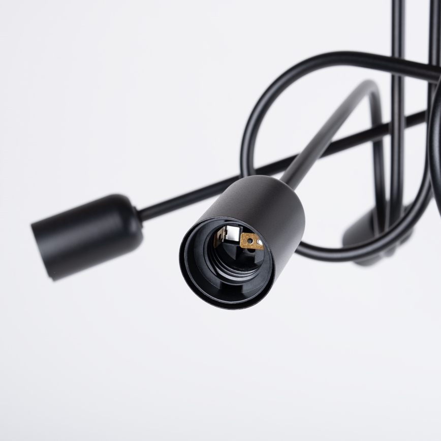 Nadgradni luster LOOP 5xE27/15W/230V crna