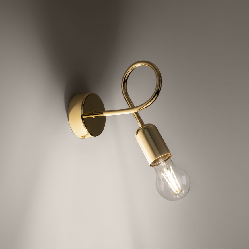 Zidna lampa LOOP 1xE27/15W/230V zlatna