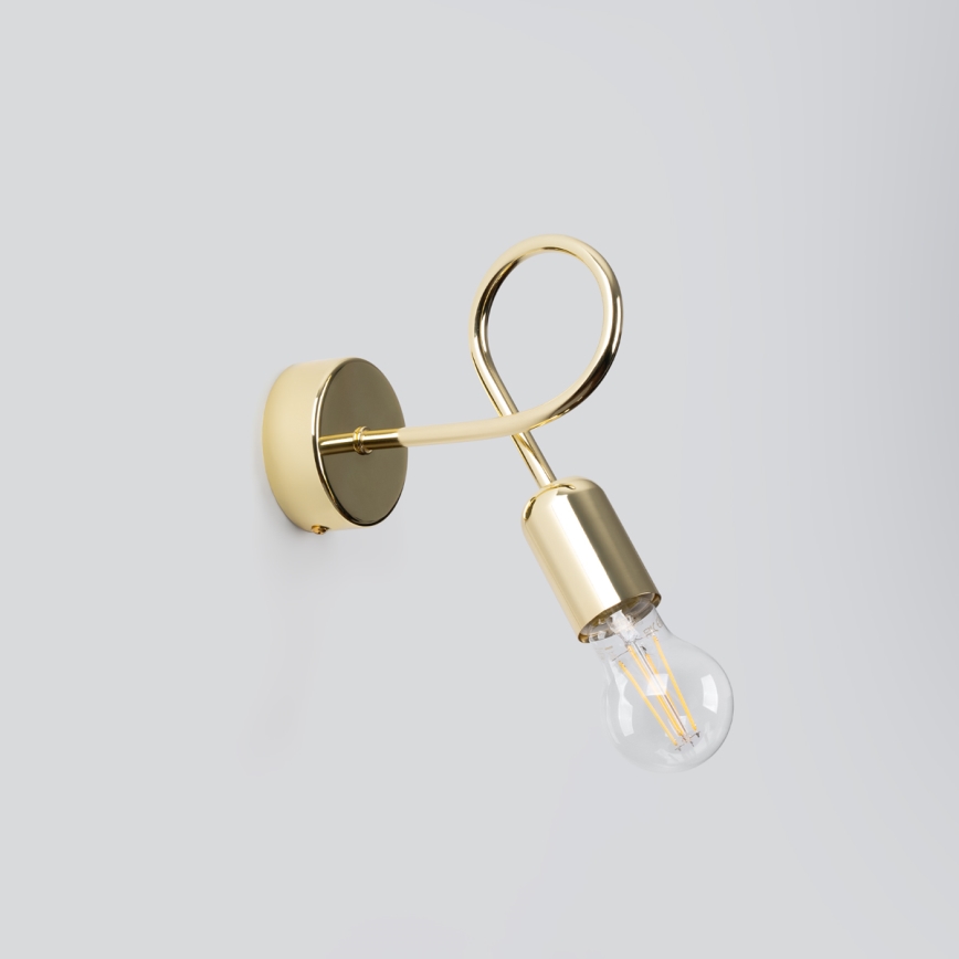 Zidna lampa LOOP 1xE27/15W/230V zlatna