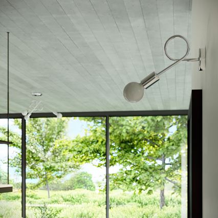 Zidna lampa LOOP 1xE27/15W/230V sjajni krom