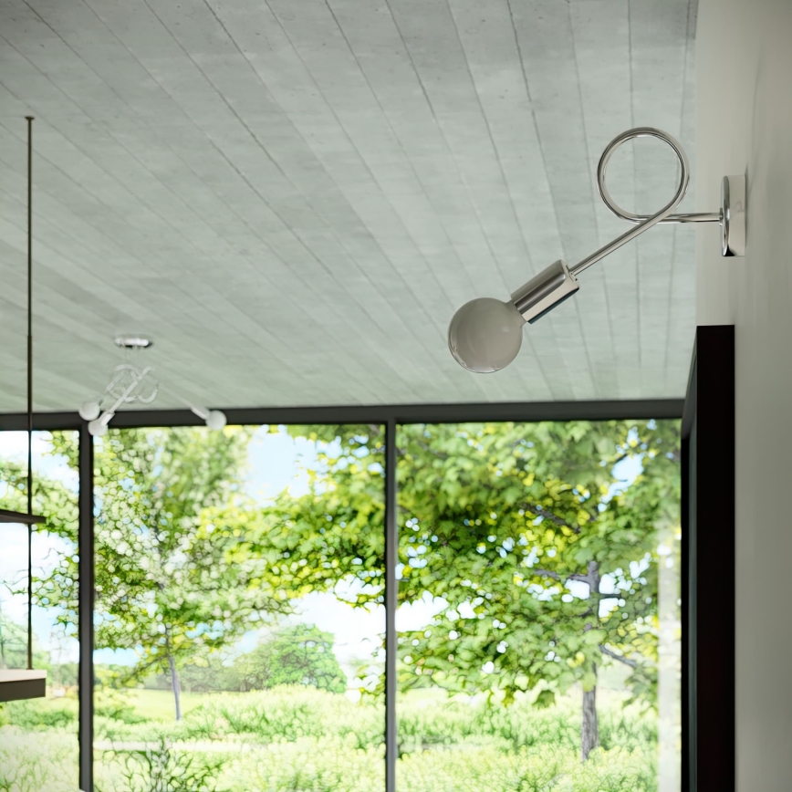Zidna lampa LOOP 1xE27/15W/230V sjajni krom