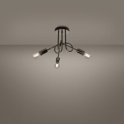 Nadgradni luster LOOP 3xE27/15W/230V sjajni krom