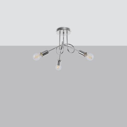Nadgradni luster LOOP 3xE27/15W/230V sjajni krom