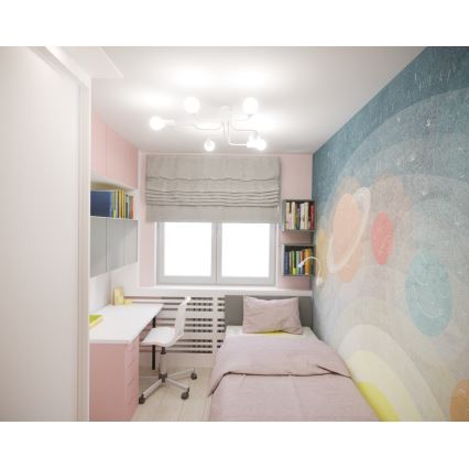 Nadgradni luster VECTOR 6xE27/15W/230V bijela