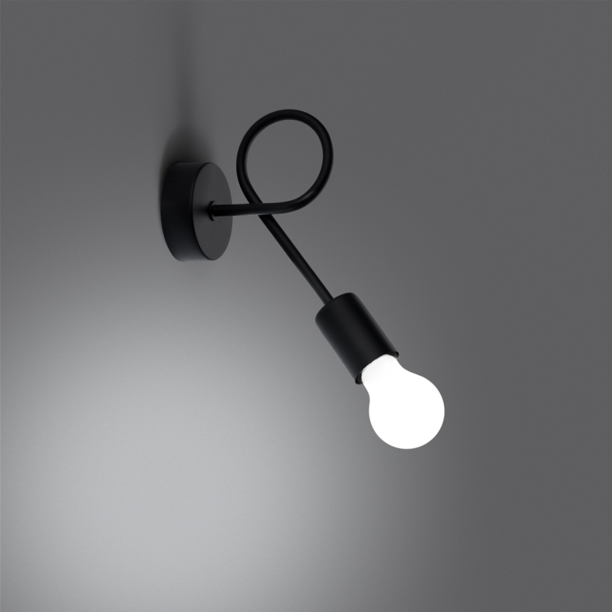 Zidna lampa LEVAR 1xE27/15W/230V crna