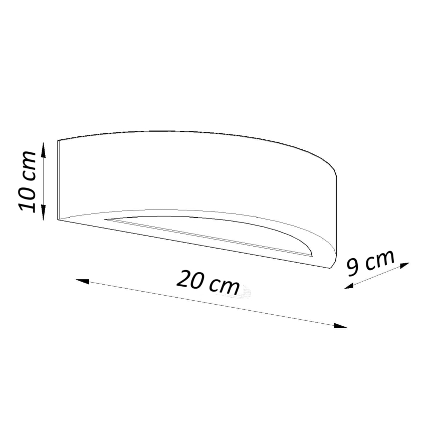 Zidna svjetiljka ATENA 1xE27/15W/230V 20 cm bijela