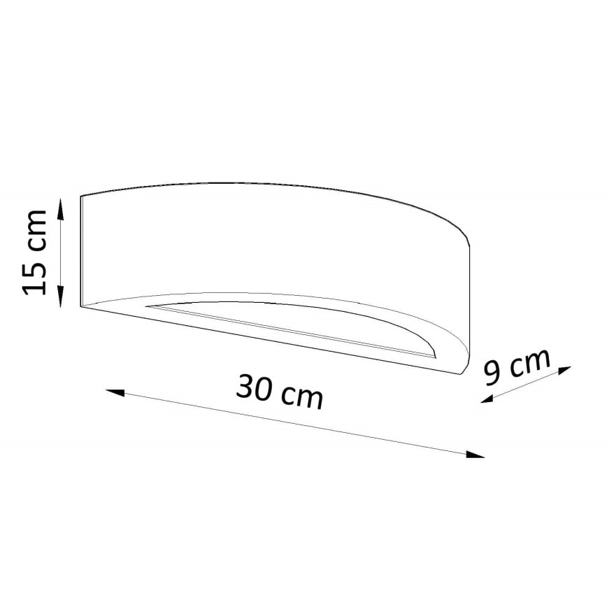 Zidna svjetiljka ATENA 1xE27/15W/230V 30 cm bijela