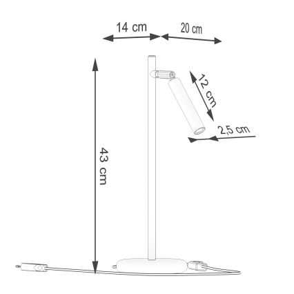 Stolna lampa PASTELO 1xG9/8W/230V crna