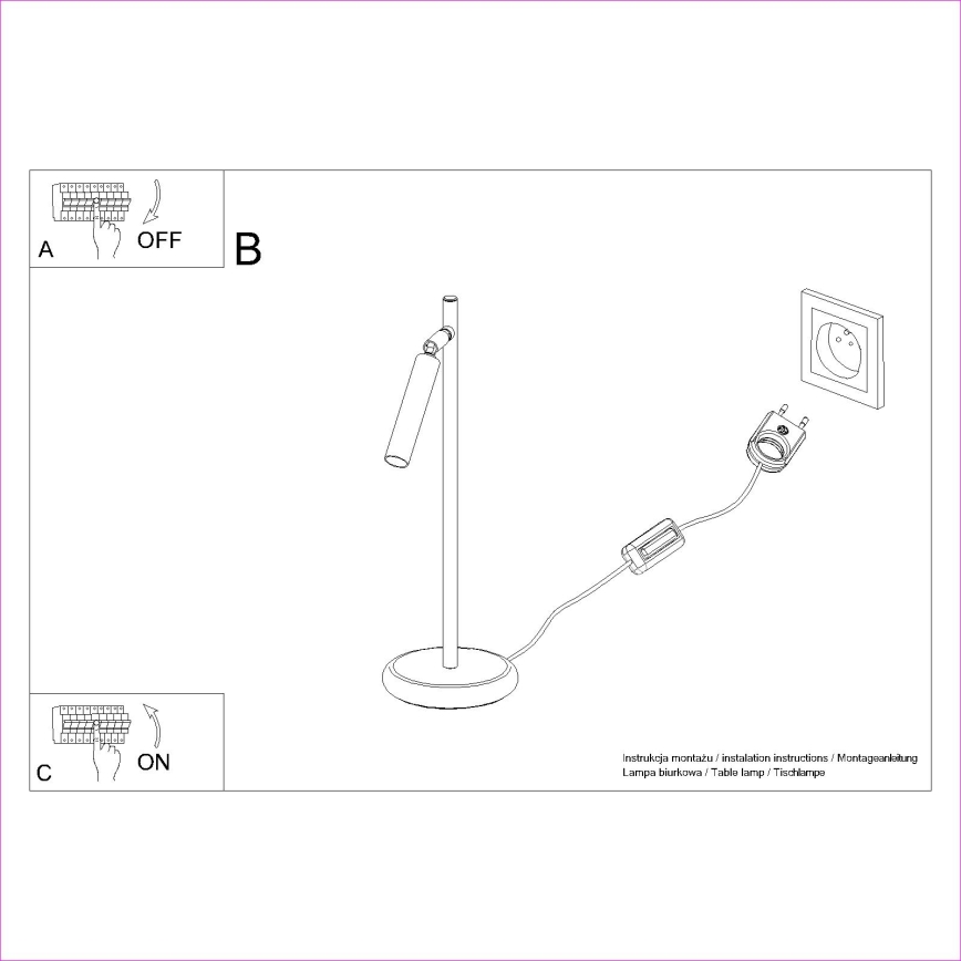 Stolna lampa PASTELO 1xG9/8W/230V crna