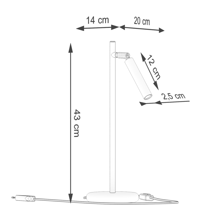 Stolna lampa PASTELO 1xG9/8W/230V zlatna
