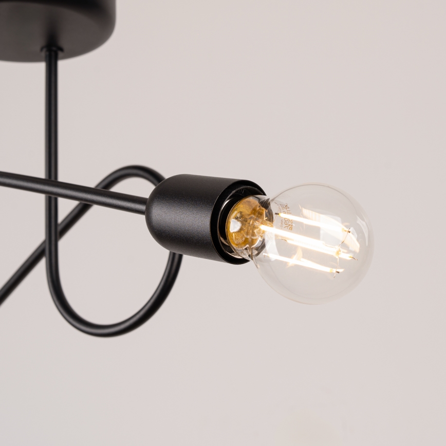 Nadgradni luster LOOP 2xE27/15W/230V crna