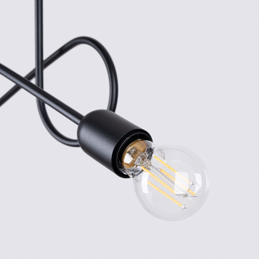 Nadgradni luster LOOP 2xE27/15W/230V crna