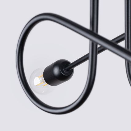 Nadgradni luster LOOP 2xE27/15W/230V crna