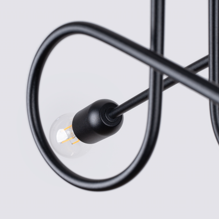 Nadgradni luster LOOP 2xE27/15W/230V crna