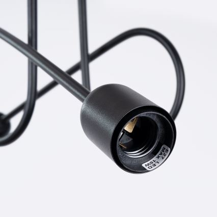 Nadgradni luster LOOP 2xE27/15W/230V crna
