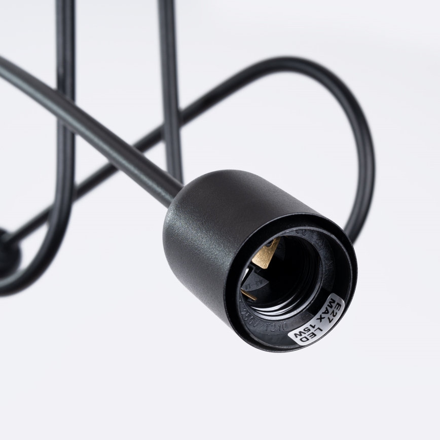 Nadgradni luster LOOP 2xE27/15W/230V crna