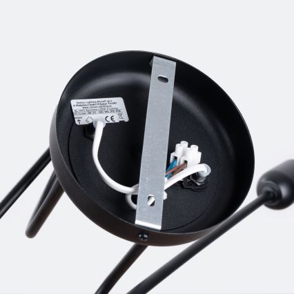 Nadgradni luster LOOP 2xE27/15W/230V crna